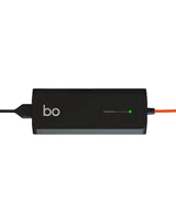 Black electronic device with 'bo' branding on a white background